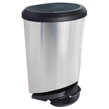 LIXEIRA COM PEDAL 20L LABEL INOX ARQPLAST