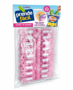 PRENDEDOR DE ROUPA LIG BRIN PRENDE FACIL C 18 SORTIDO