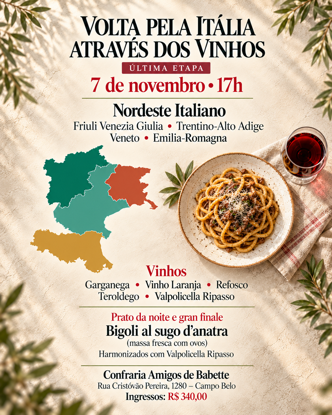 VOLTA PELA ITÁLIA ATRAVÉS OS VINHOS- 