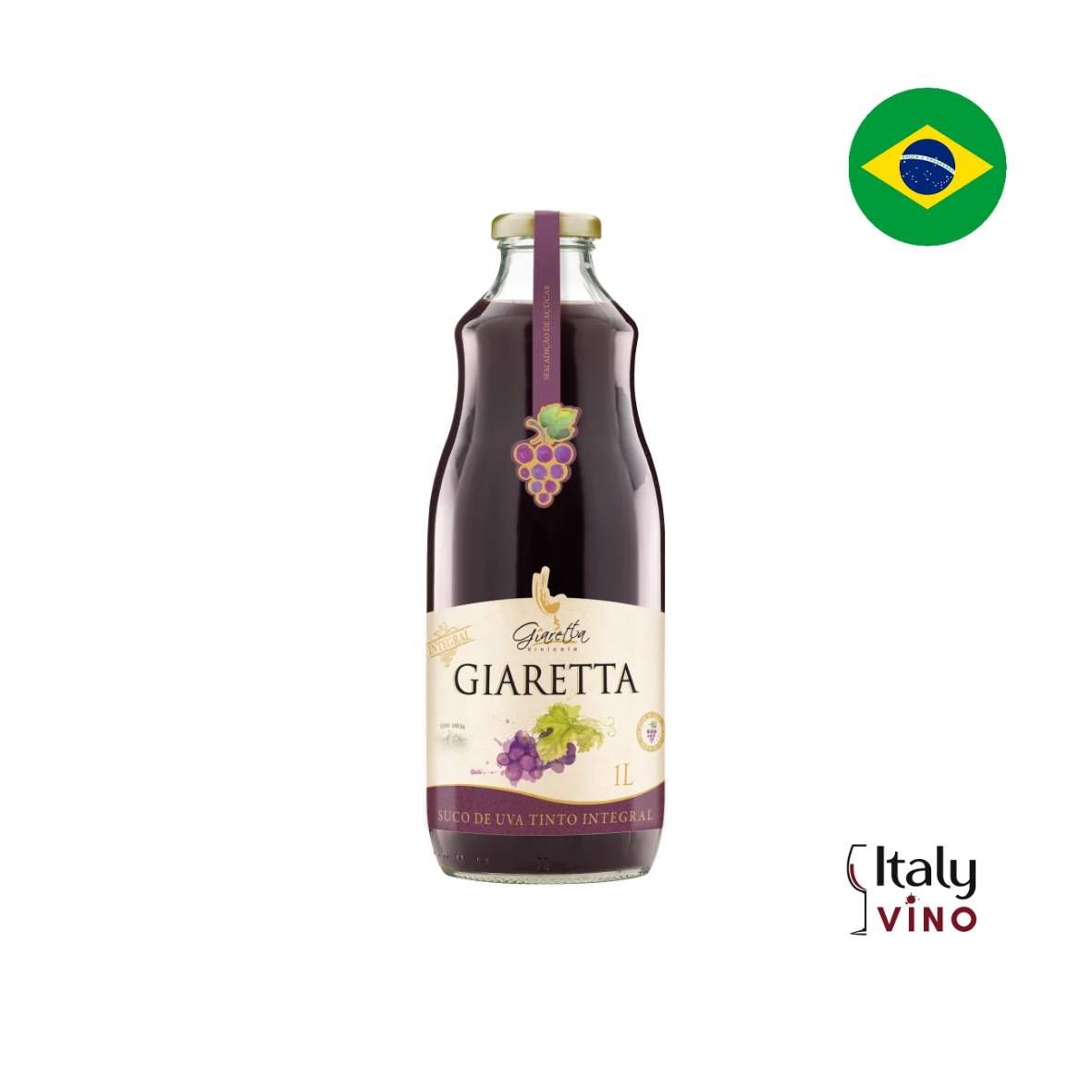 SUCO DE UVA TINTO INTEGRAL GIARETTA 1L