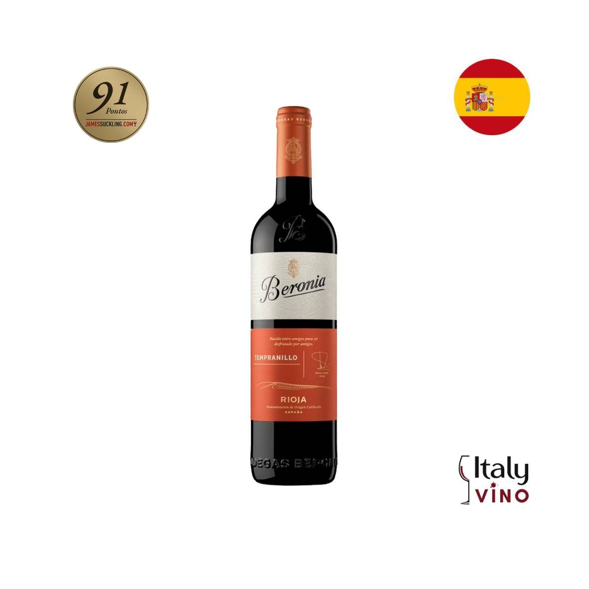 VINHO BERONIA TEMPRANILLO JOVEN 750ML
