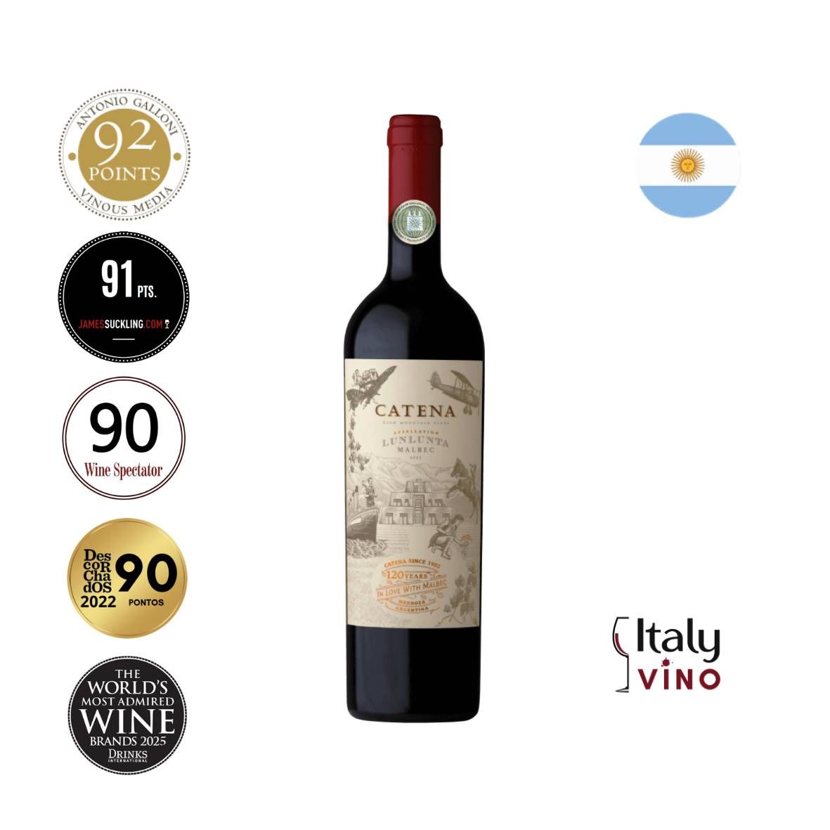 VINHO CATENA APPELLATION LUNLUNTA MALBEC - CATENA ZAPATA 750ML
