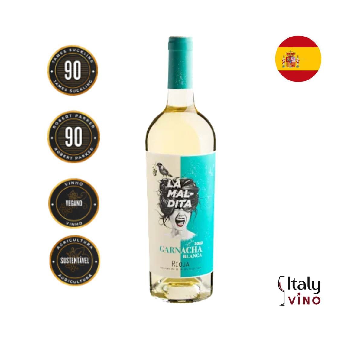 VINHO LA MALDITA GARNACHA BLANCA RIOJA 750ML
