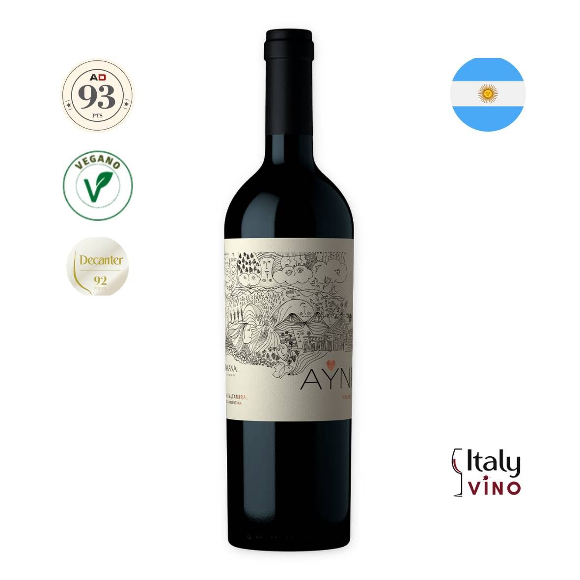 VINHO CHAKANA AYNI MALBEC 750ML