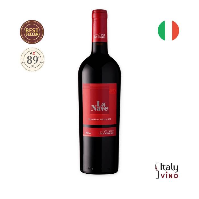 VINHO TERRE DI SAN VINCENZO LA NAVE PRIMITIVO IGP 750ml
