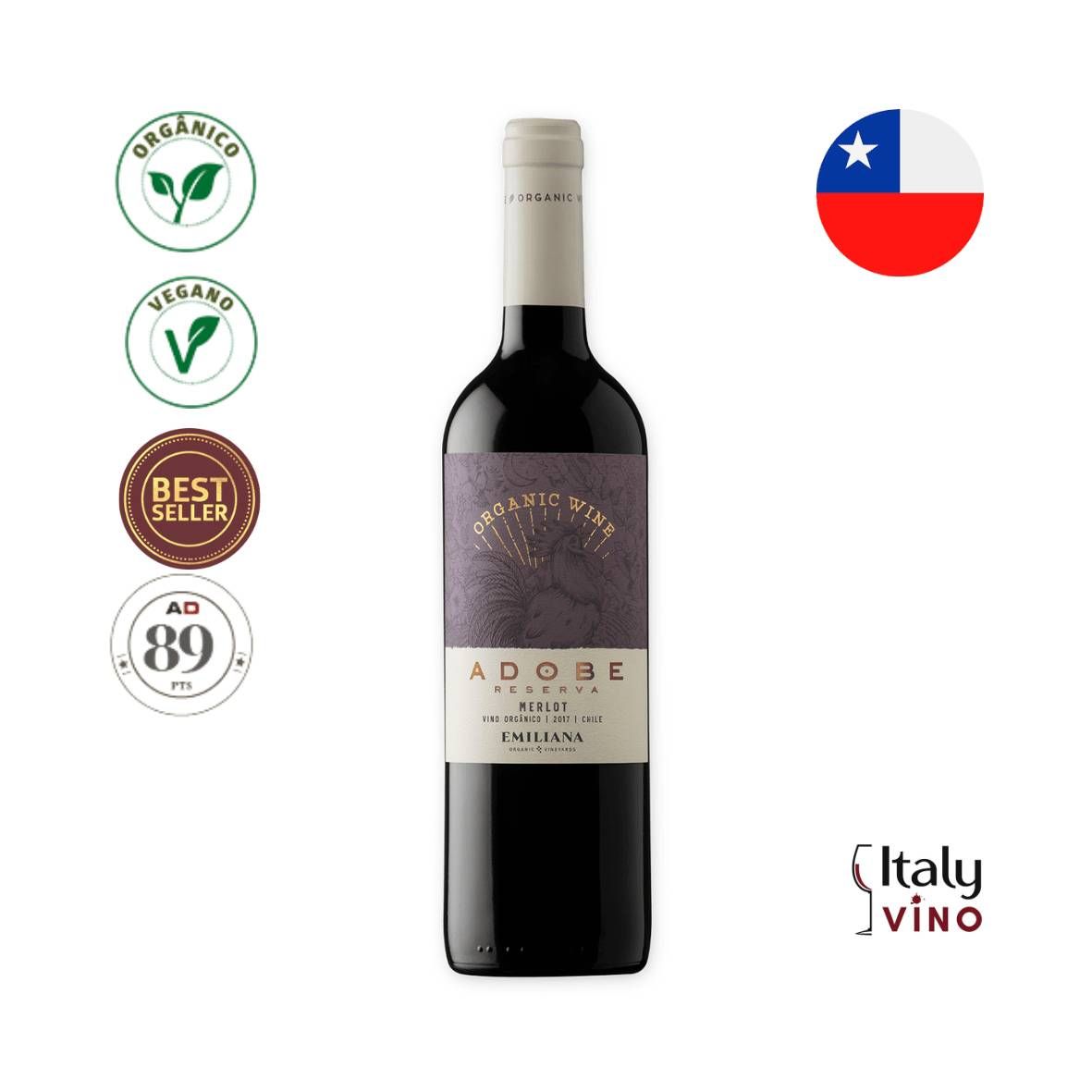 VINHO EMILIANA ADOBE MERLOT 750ML