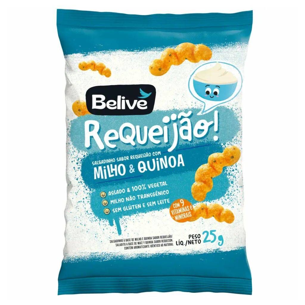 SALGADINHO BELIVE SABOR REQUEIJAO 25G