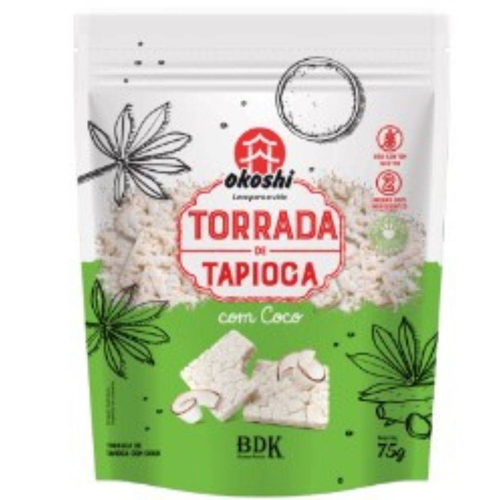 TORRADA TAPIOCA COM COCO 75G OKOSHI 069