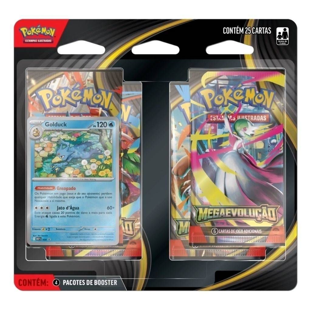BLISTER QUADRUPLO MEGA EVOLUÇÃO 25 CARTAS