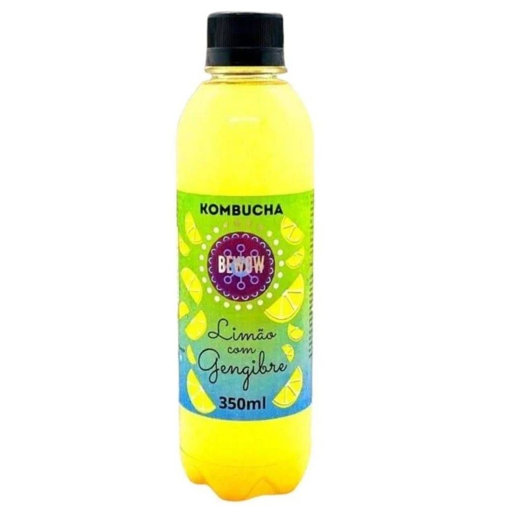 KOMBUCHA CHA VERDE LIMÃO C/ GENGIBRE 350ML