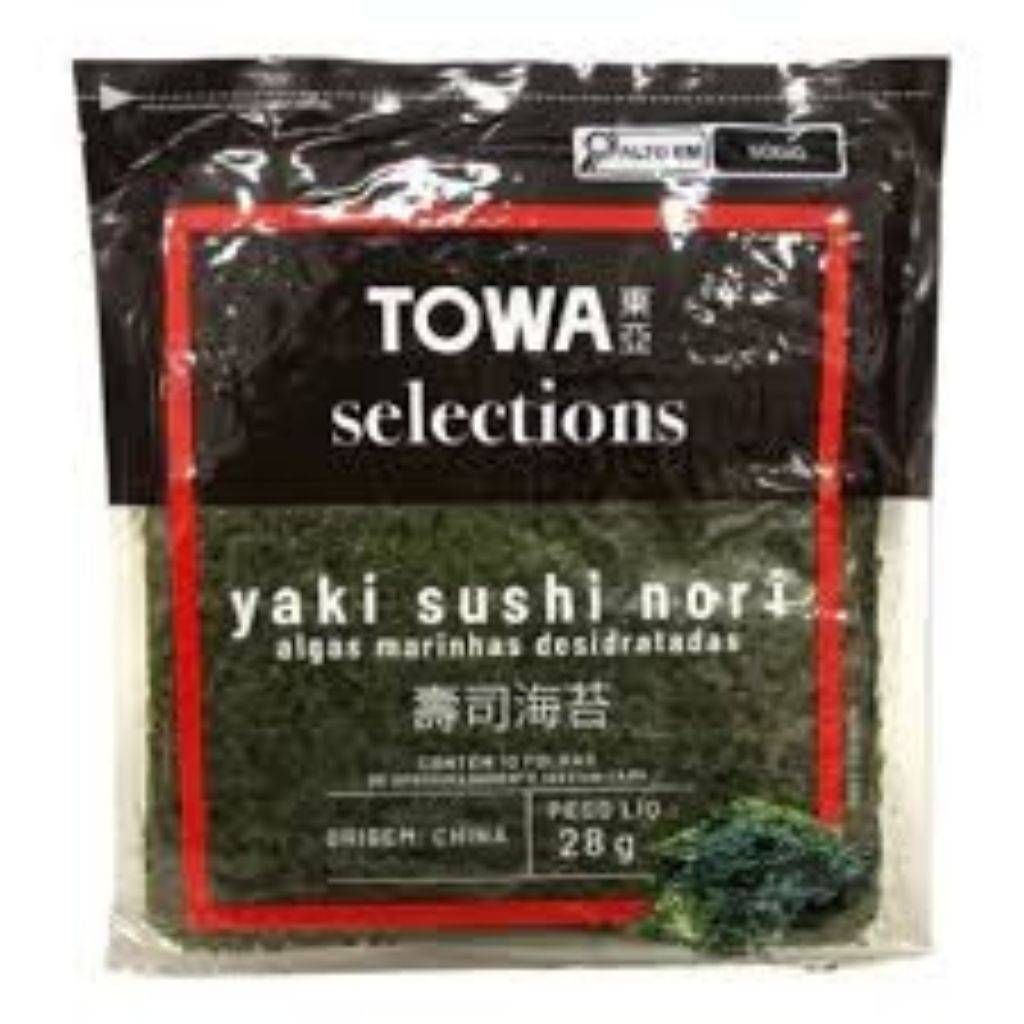 TOWA  ALGA MARINHA YAKI SUSHI NORI 10 FOLHAS 28GX60 Lote: 142290 /Vld-01/06/2026