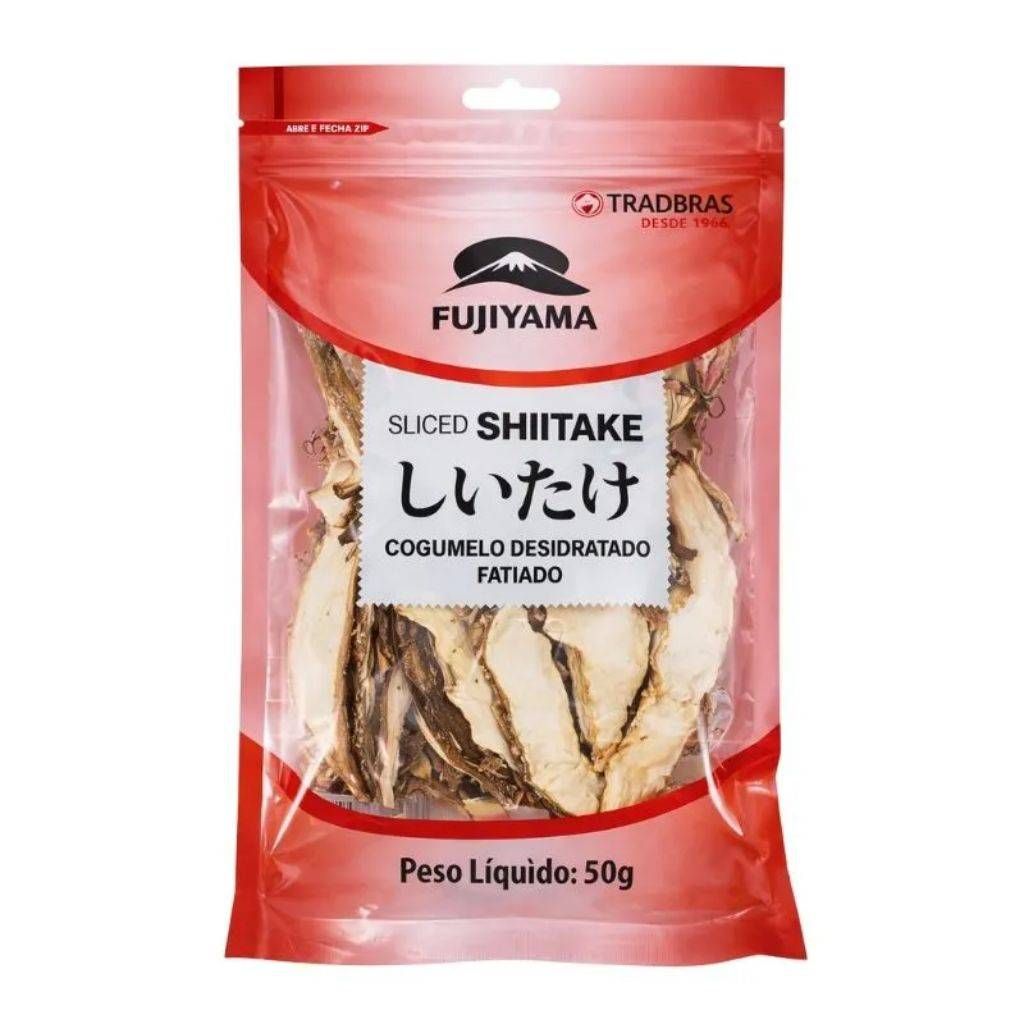 SLICED SHIITAKE - COGUMELO DESIDRATADO FATIADO 50G   - 7898336580043