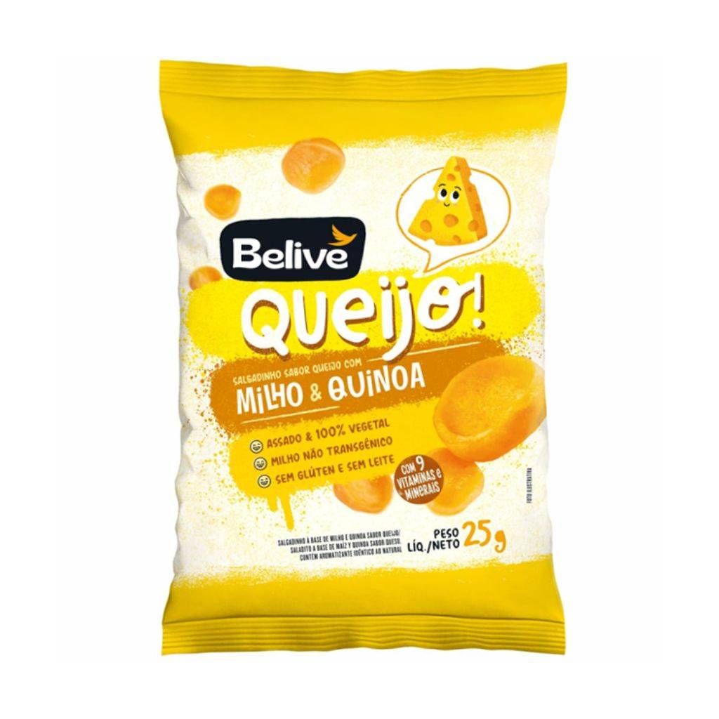 SALGADINHO BELIVE SABOR QUEIJO 25G