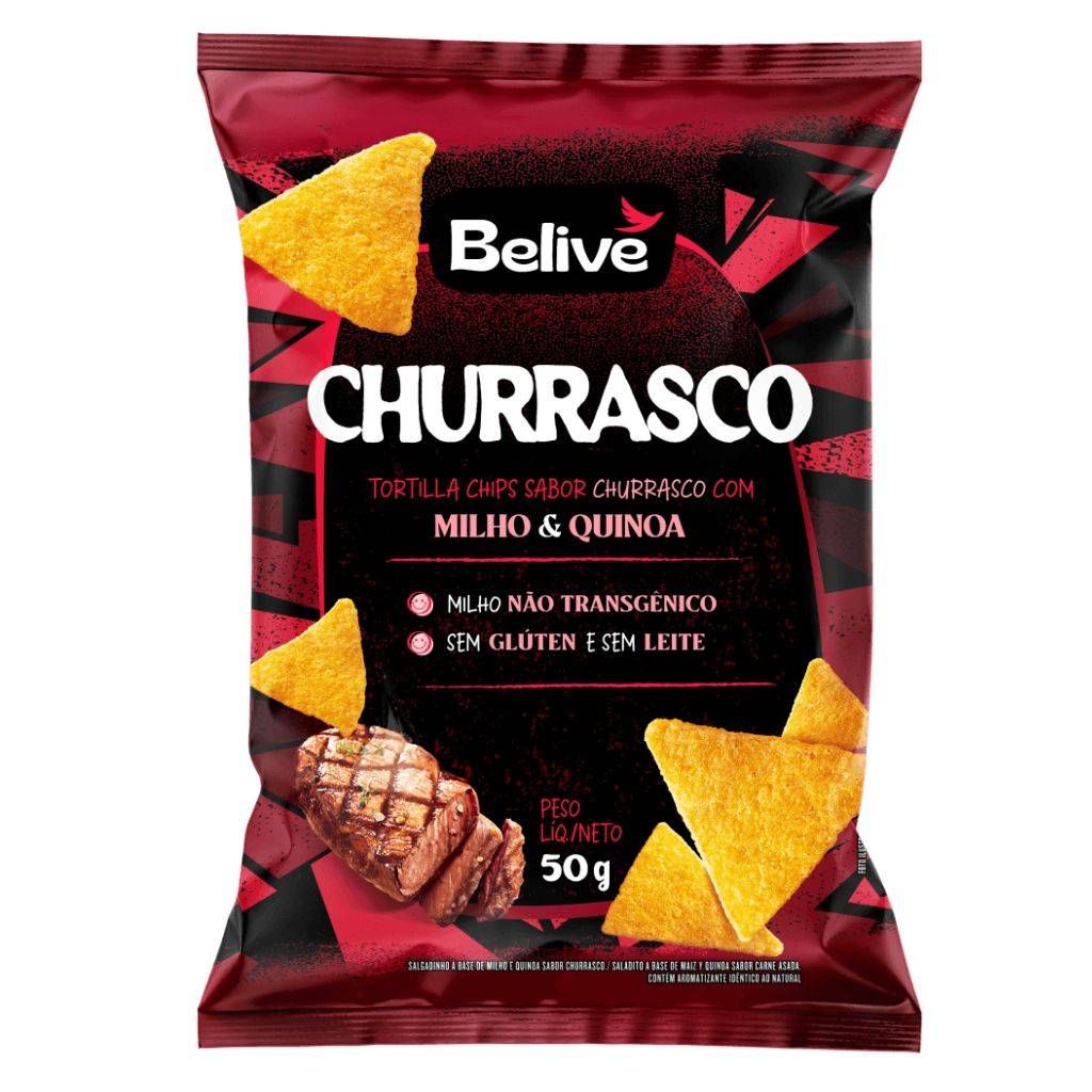 TORTILLA CHIPS BELIVE SABOR CHURRASCO 50G