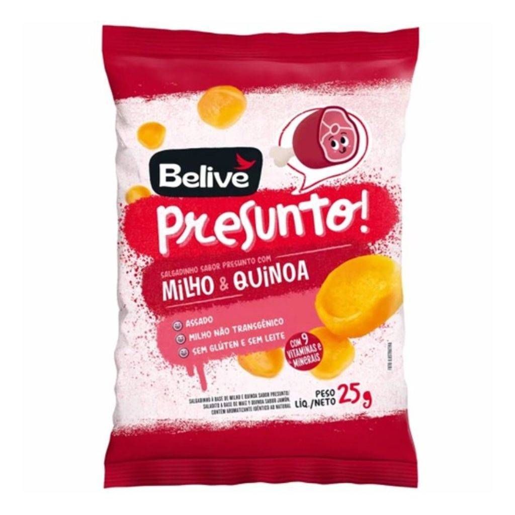SALGADINHO BELIVE SABOR PRESUNTO 25G