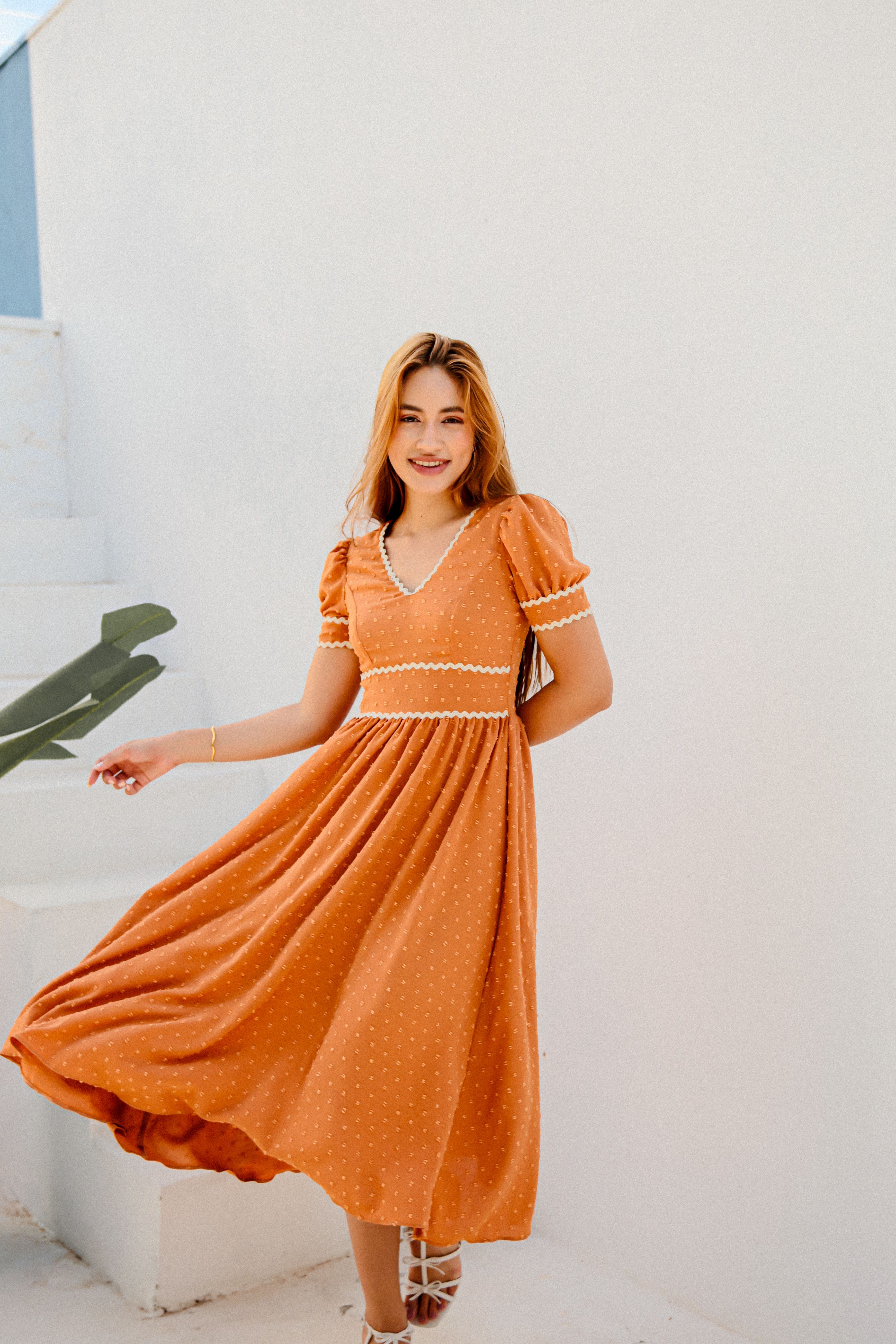 Vestido Clara Terracota