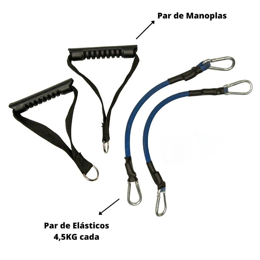 Kit Manopla e Par de Elásticos 4,5KG