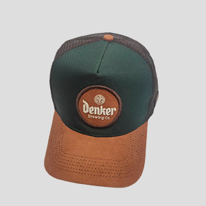 Boné Denker Verde c/ aba caramelo 