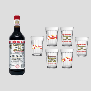 Kit 6 copos Americano Conhaque do Milagre + 1 garrafa Conhaque do Milagre