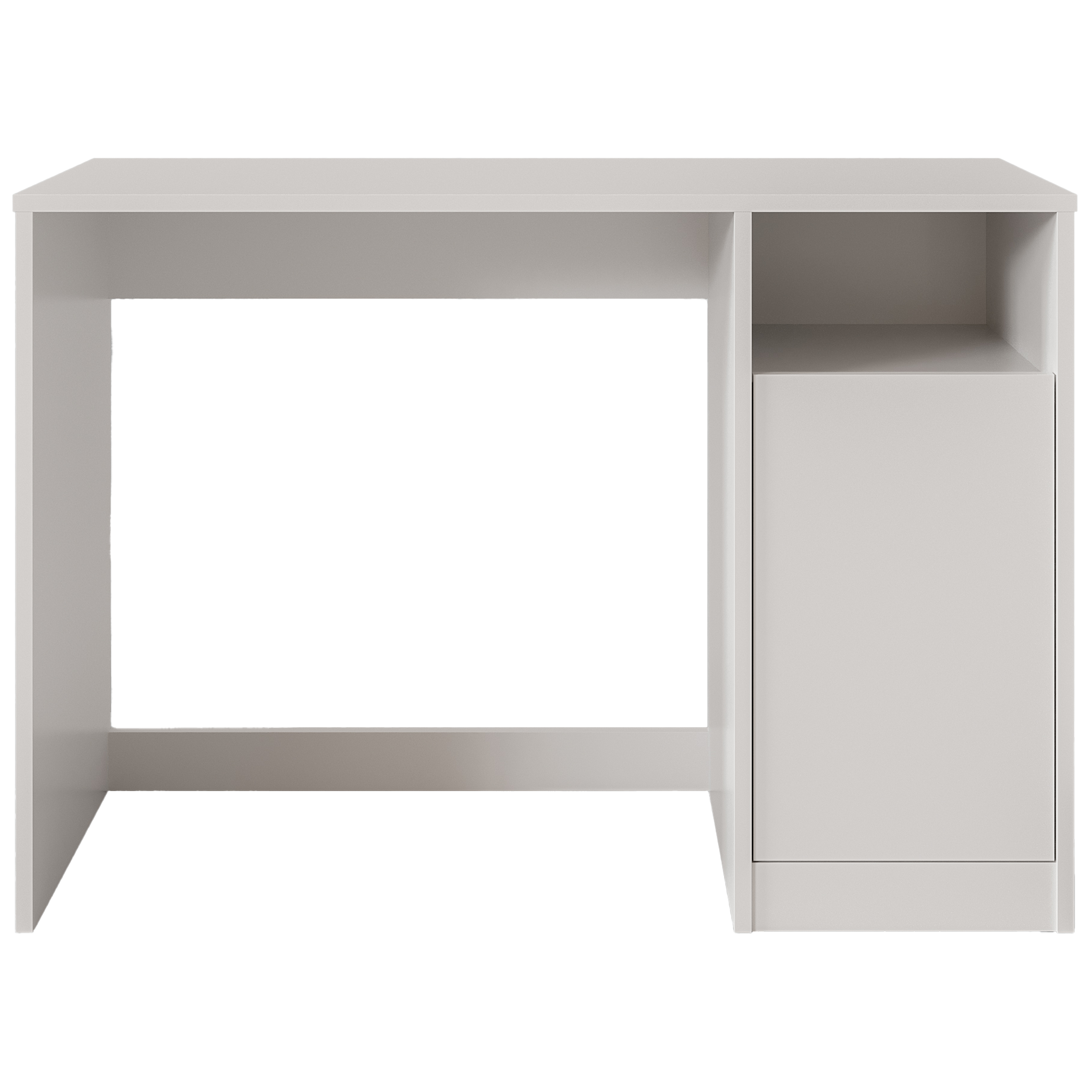 Escrivaninha com Armário 90x40cm - Linha Beta (Branco - Madeiro)
