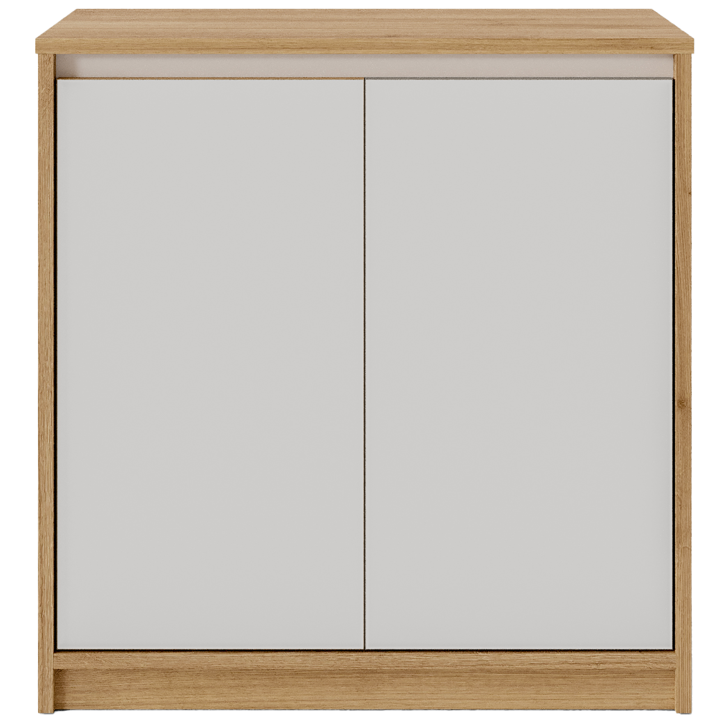 Armário Baixo 2 Portas 75x40cm - Linha Beta (Madeiro - Branco)