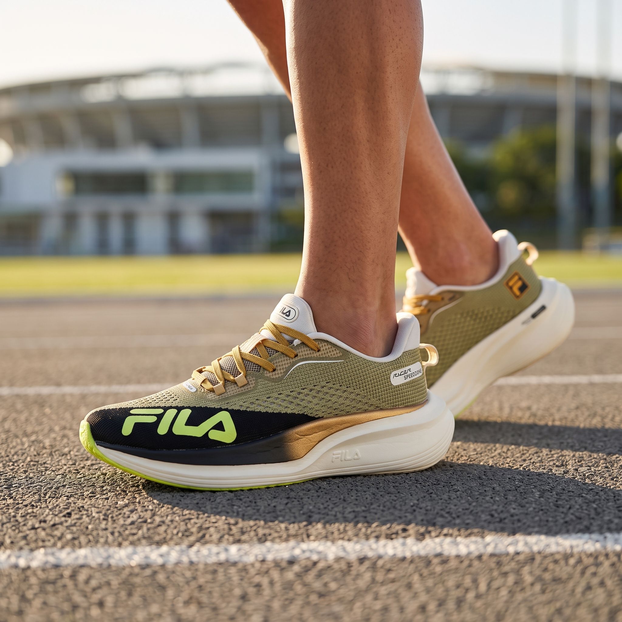 Tênis Fila Racer Speedzone Feminina Dourado/Preto/Limão - F02R00154-7537