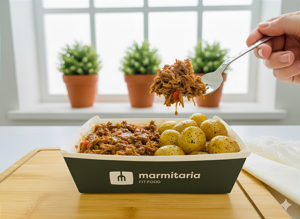 Carne Louca com Batata Bolinha