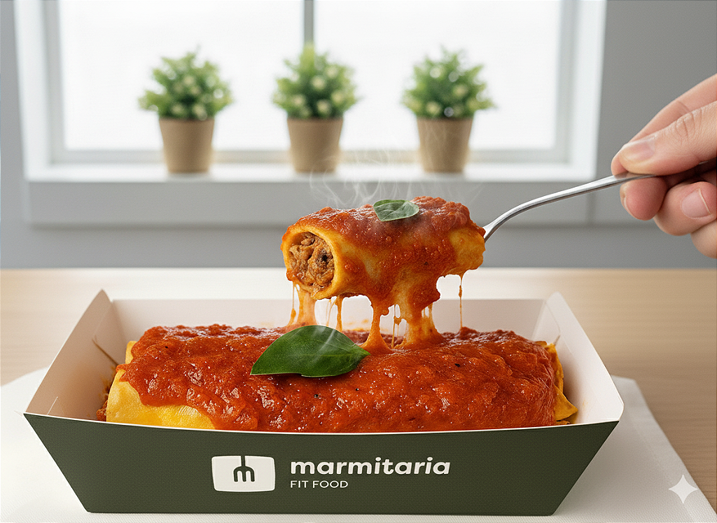 Panqueca de Patinho com molho de Tomate