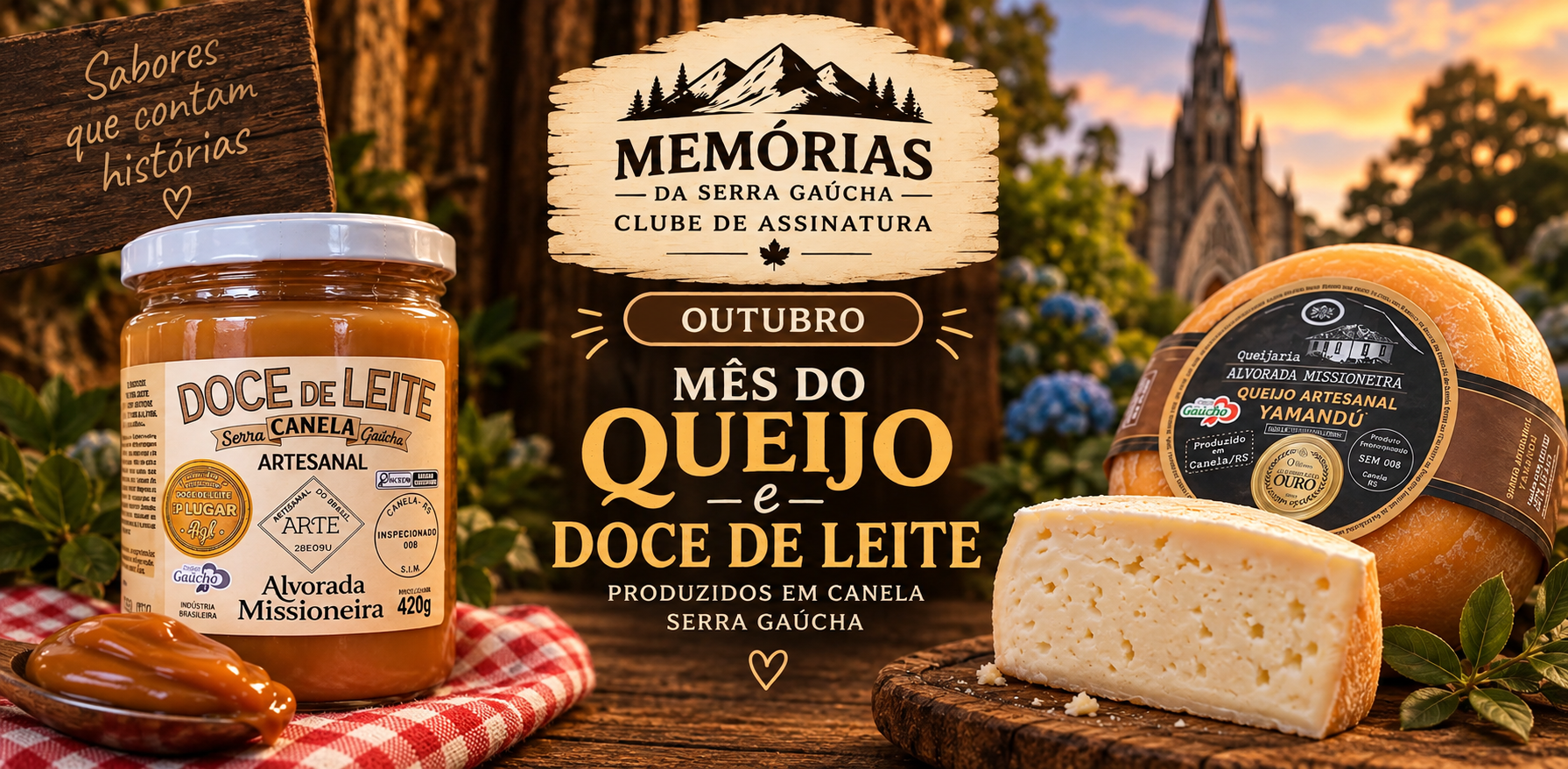 Queijo artesanal e doce de leite de Canela