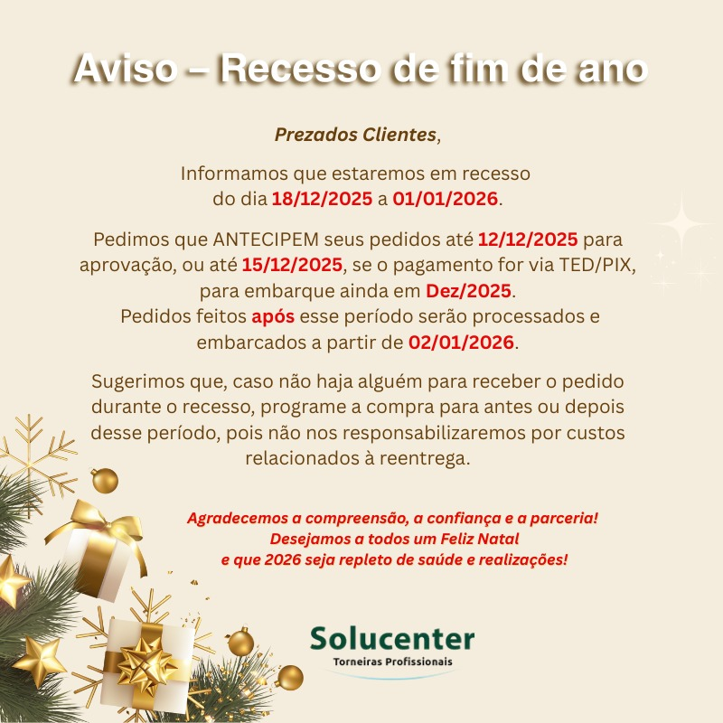 Solucenter - Recesso