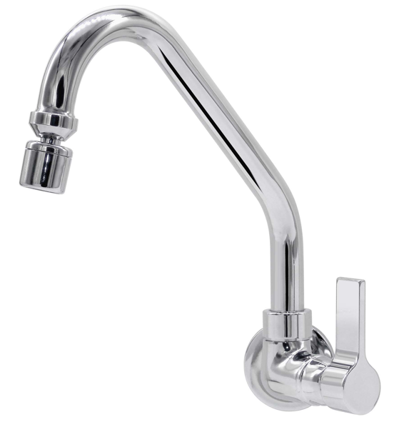 Torneira de Cozinha Parede Bica Movel 1/4 Volta C/ Arejador Articulado 21.091P