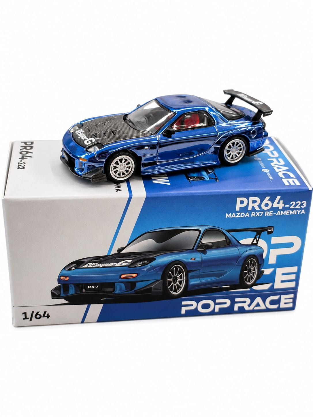 Mazda RX7 FC3S Re-Amemiya Widebody Blue Chrome