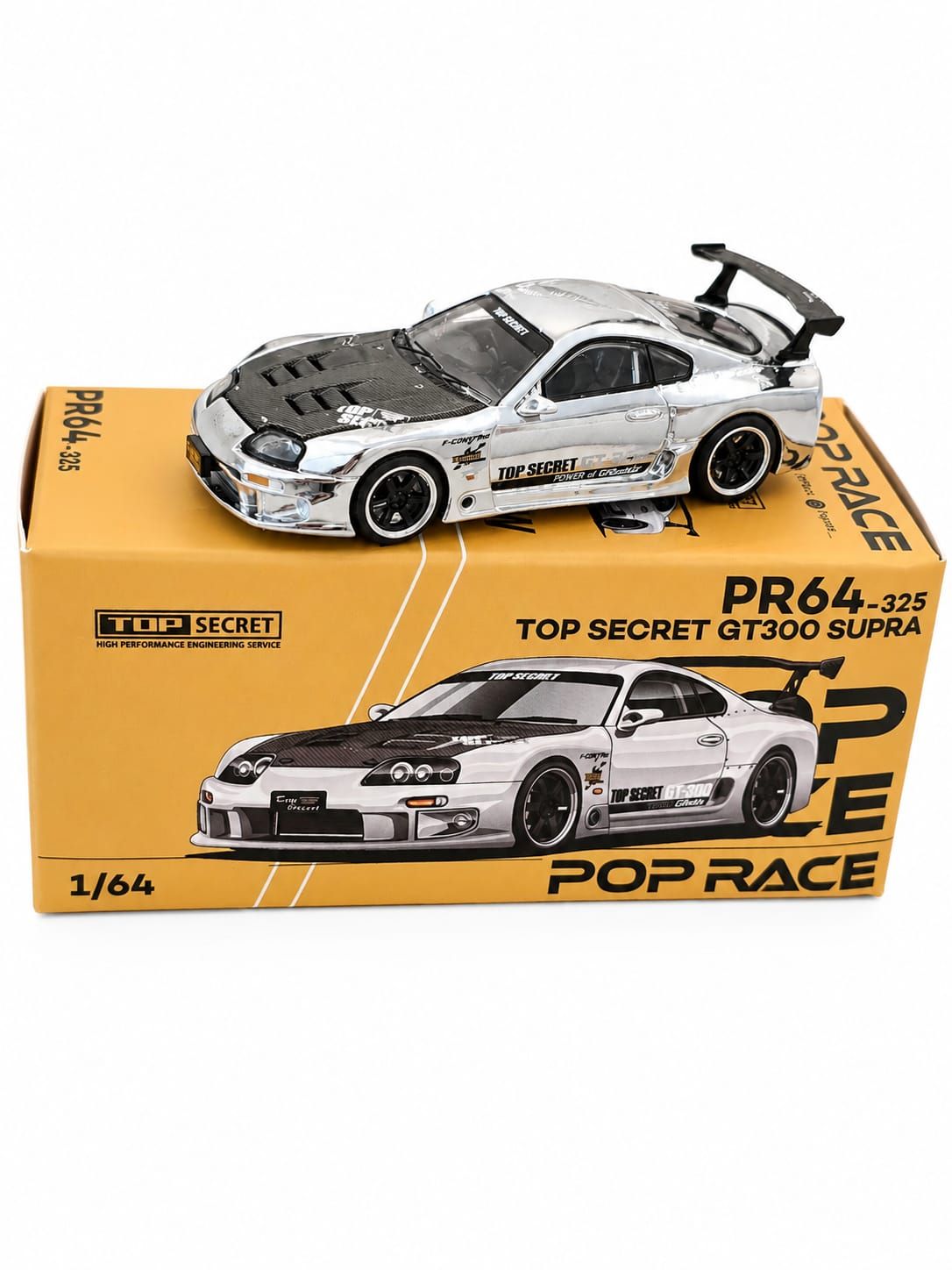 Toyota Supra GT300 Top Secret Silver Chrome