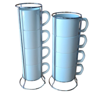 Torre de xicarras de porcelana