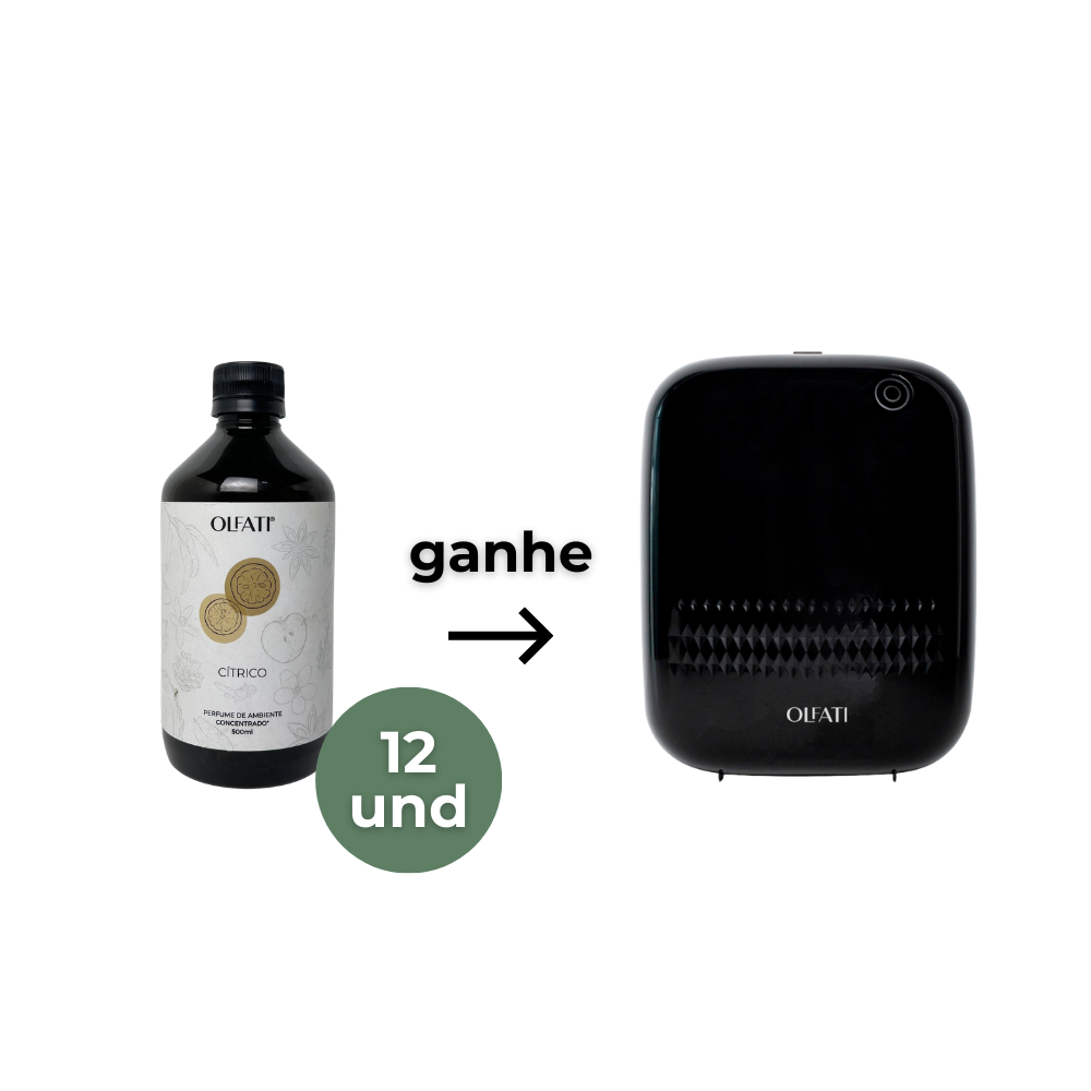 12 Refis de 500ml - Capim Limão - Ganhe 1 Olfati Neo Preto