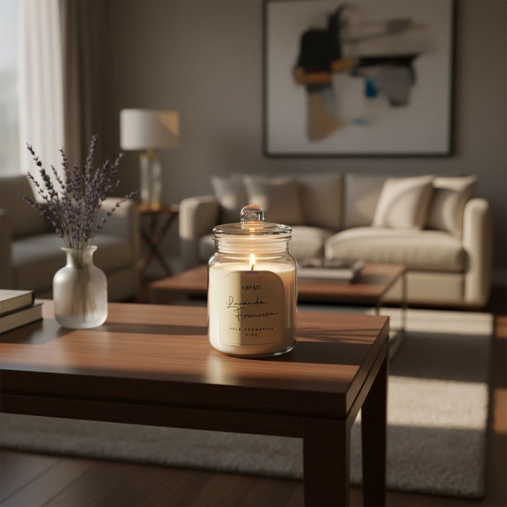 Olfati Candle - Vela Aromática 610g - Lavanda Francesa