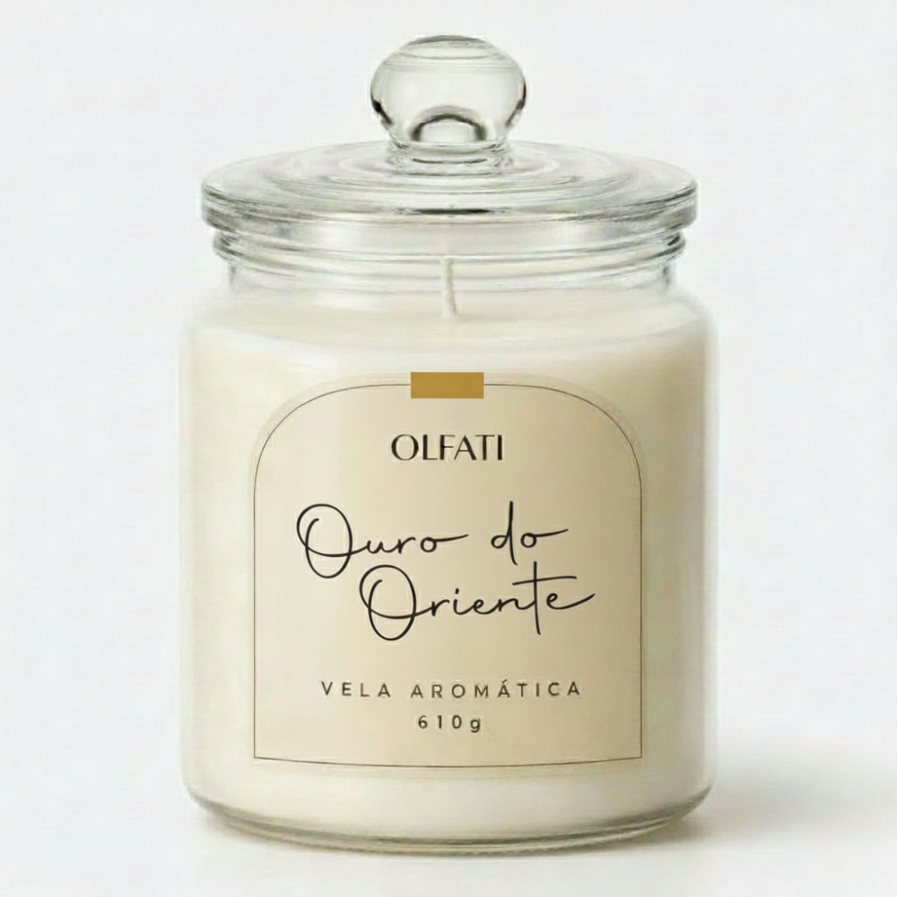 Olfati Candle - Vela Aromática 610g - Ouro do Oriente