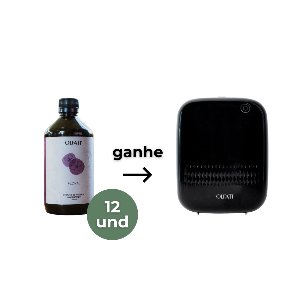 12 Refis de 500ml - Lavanda e Patchouli - Ganhe 1 Olfati Neo Preto