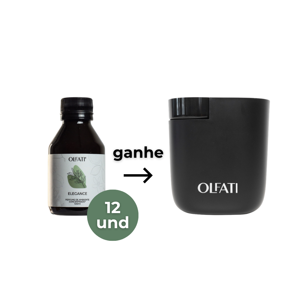 12 Refis de 100ml - Elegance - Ganhe 1 Olfati Mini Preto