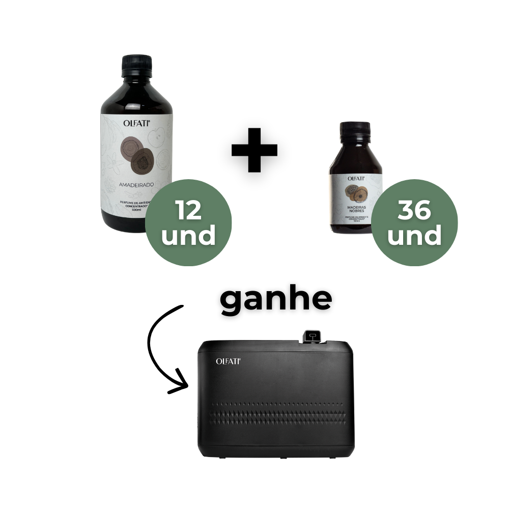 12 Refis de 500ml + 36 refis de 100ml - Madeiras Nobres - Ganhe 1 Olfati Master Preto