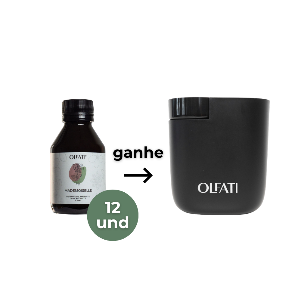 12 Refis de 100ml - Mademoiselle - Ganhe 1 Olfati Mini Preto