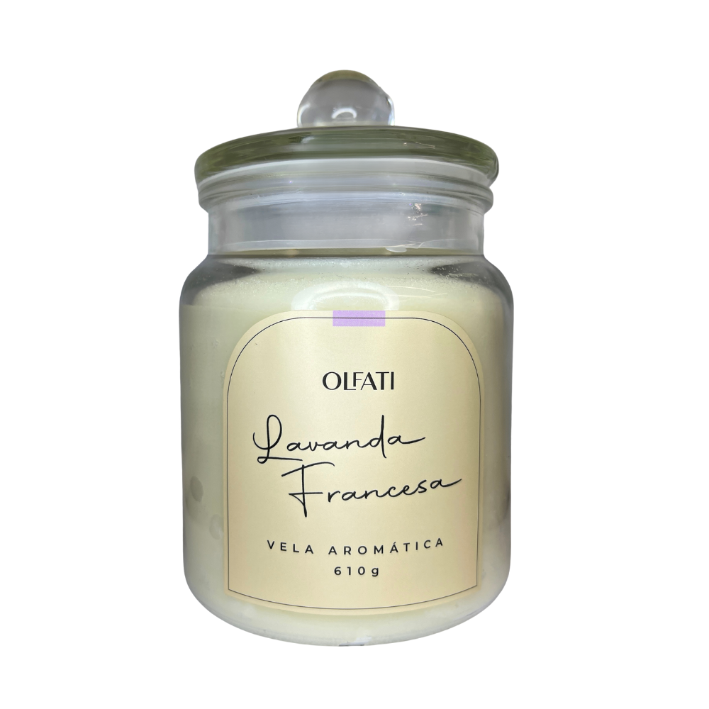 Olfati Candle - Vela Aromática 610g - Lavanda Francesa