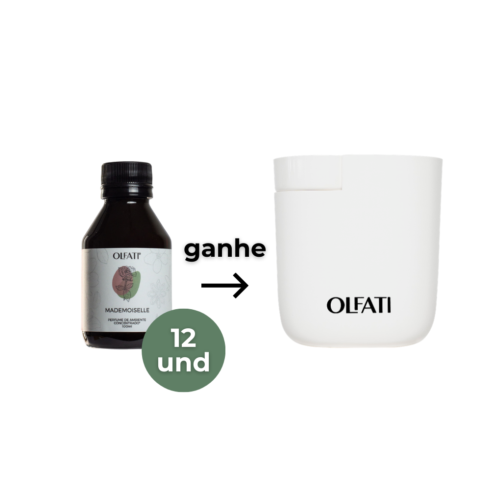 12 Refis de 100ml - Mademoiselle - Ganhe 1 Olfati Mini Branco