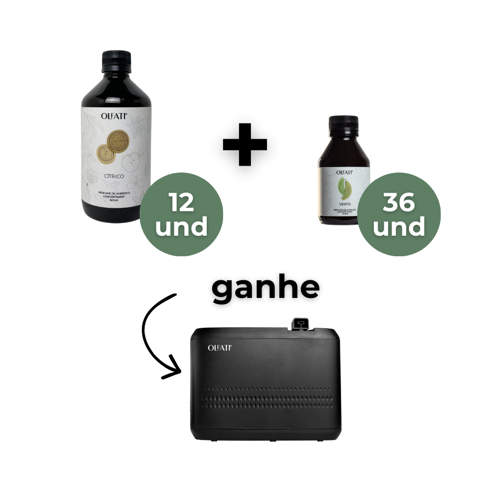 12 Refis de 500ml + 36 refis de 100ml - Vento - Ganhe 1 Olfati Master Preto