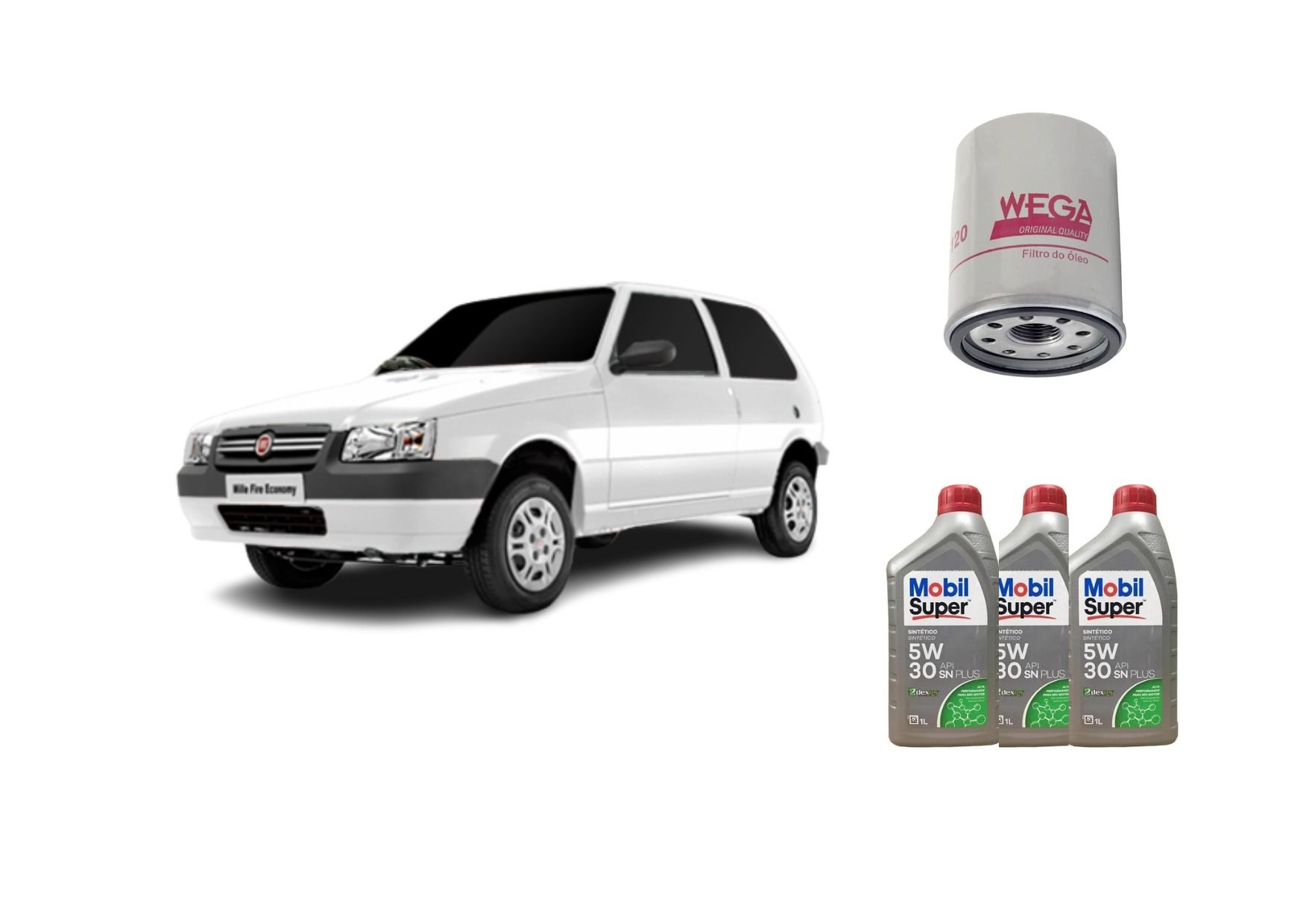 KIT TROCA DE OLEO DO MOTOR FIAT 147 OGGI PANORAMA SPAZIO COUPÉ DUNA ELBA EUROPA FIORINO FURGÃO OGGI PREMIO TEMPRA TIPO UNO MILLE WO460 5W30  