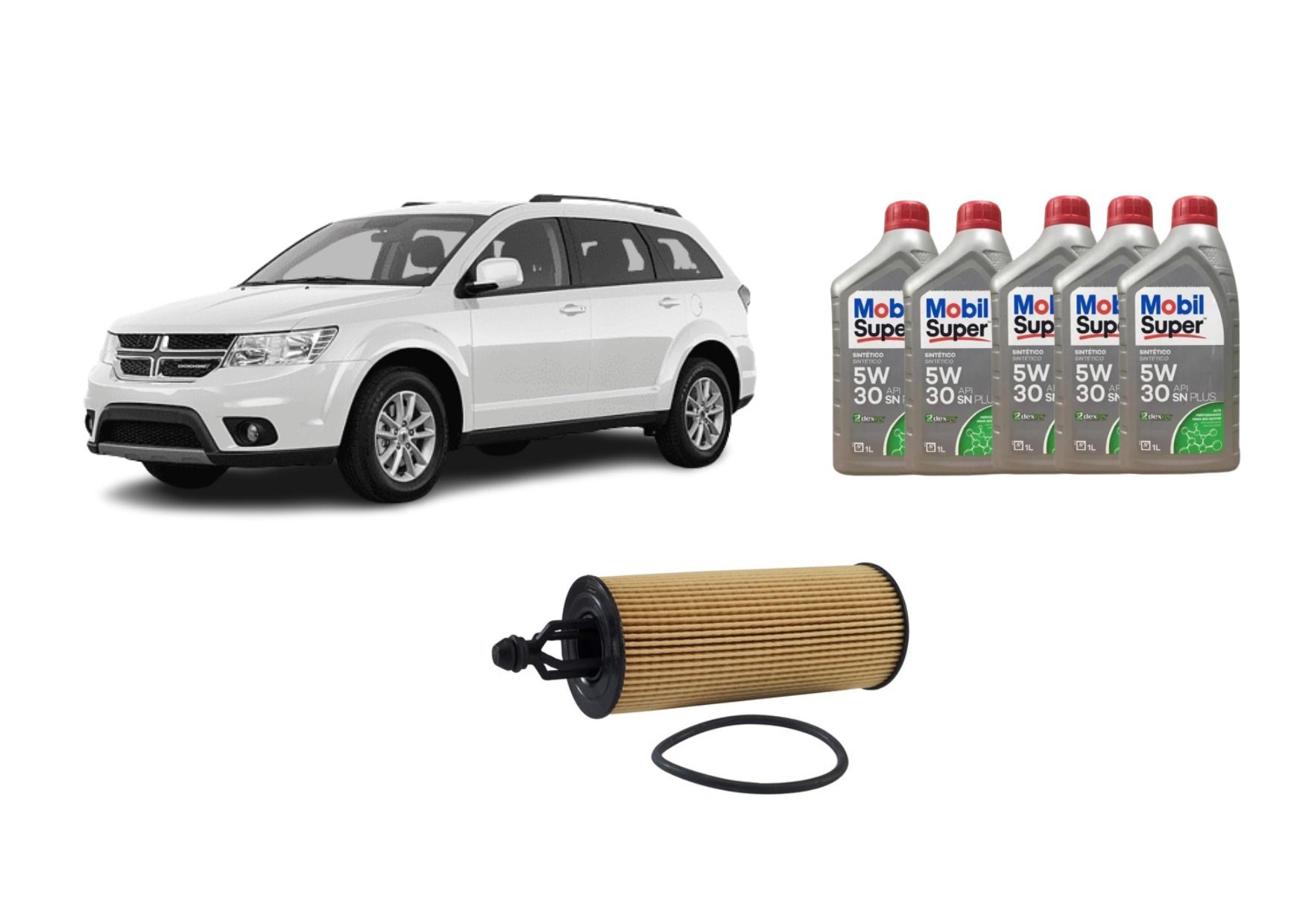KIT TROCA DE OLEO DO MOTOR DODGE DURANGO JOURNEY WOE652 5W30