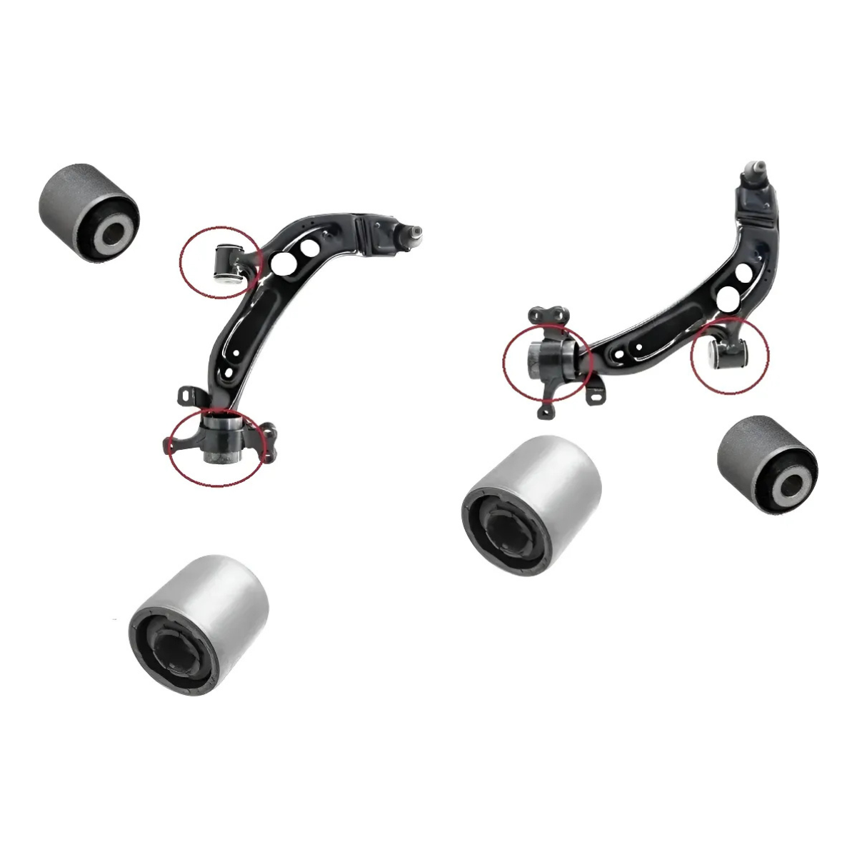 Kit 4 Bucha Bandeja Balança Bmw X1 X2 F48 2014 a 2017