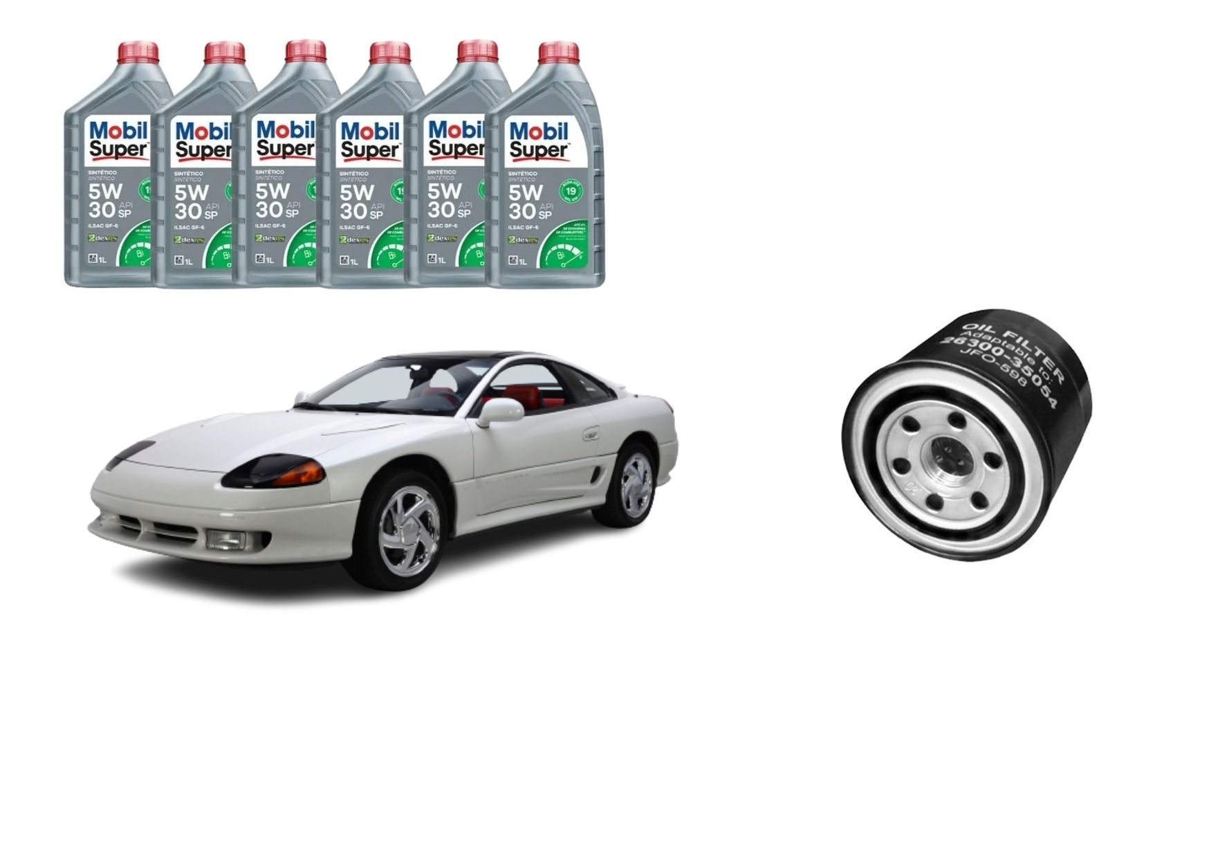 KIT TROCA DE OLEO DO MOTOR DODGE STEALTH JFO0598 5W30