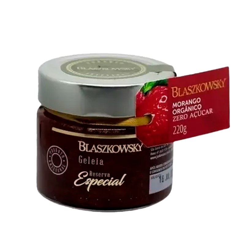 Geleia orgânica de morango zero açúcar
