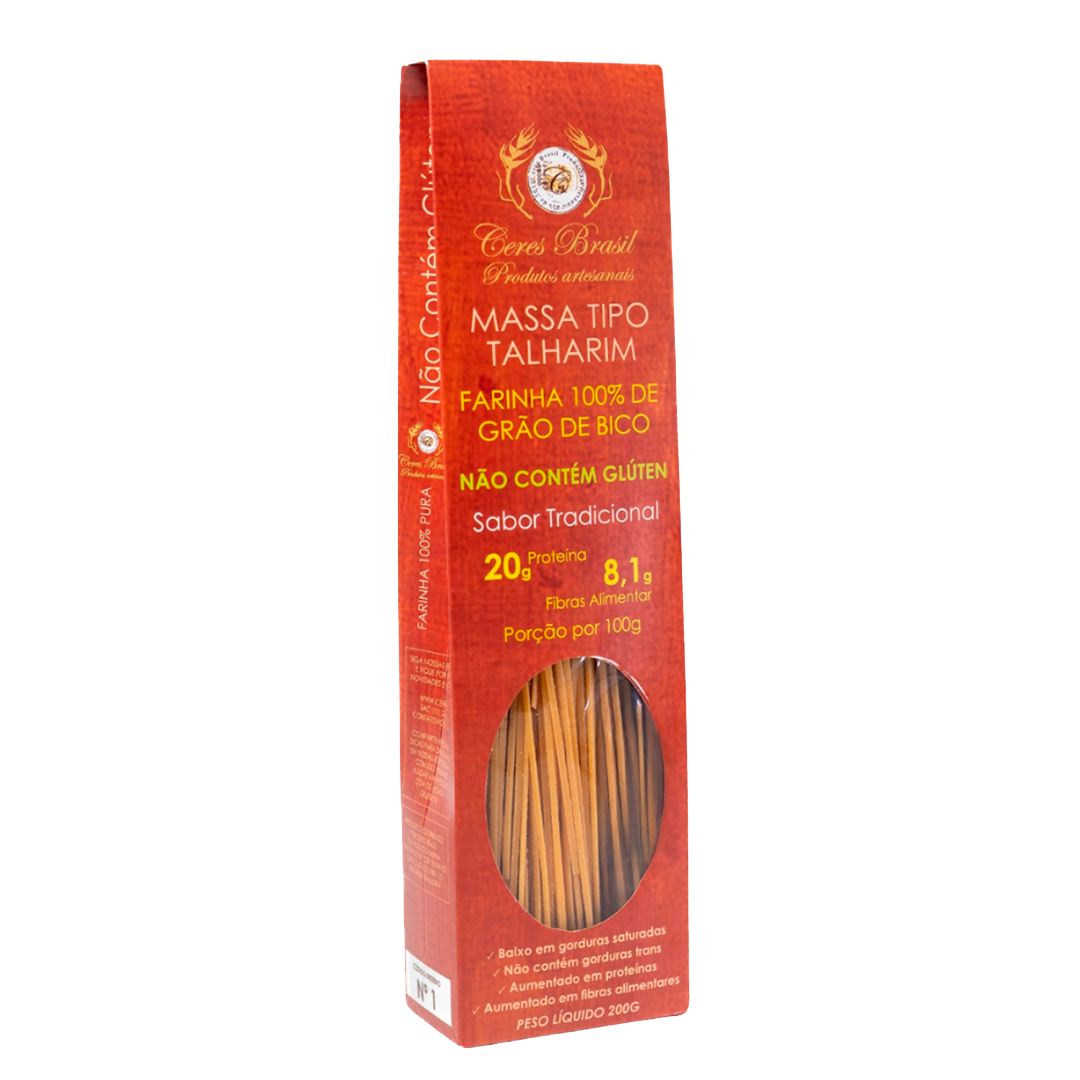 Macarrão Talharim Proteico de Grão-de-Bico Sem Glúten Ceres Brasil 200g